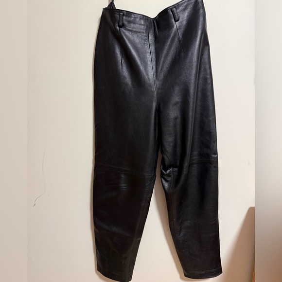 Vintage Black Leather Pants - Picture 9 of 12